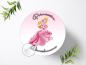 Preview: Prinzessin Dornröschen Aurora mit Wunschname, Tortenaufleger Ø 20cm, 0300z